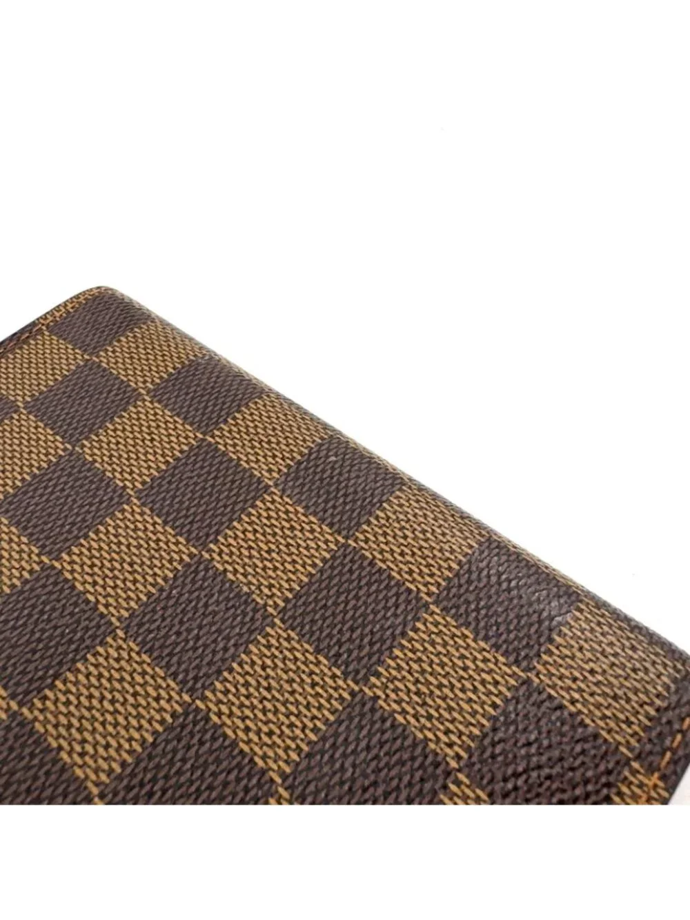 Louis Vuitton Agenda PM Damier Leather Brown Notebook Cover Gold